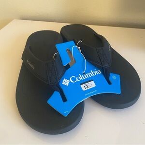 NEW Men's Black Columbia flip flops thing sandals size 12